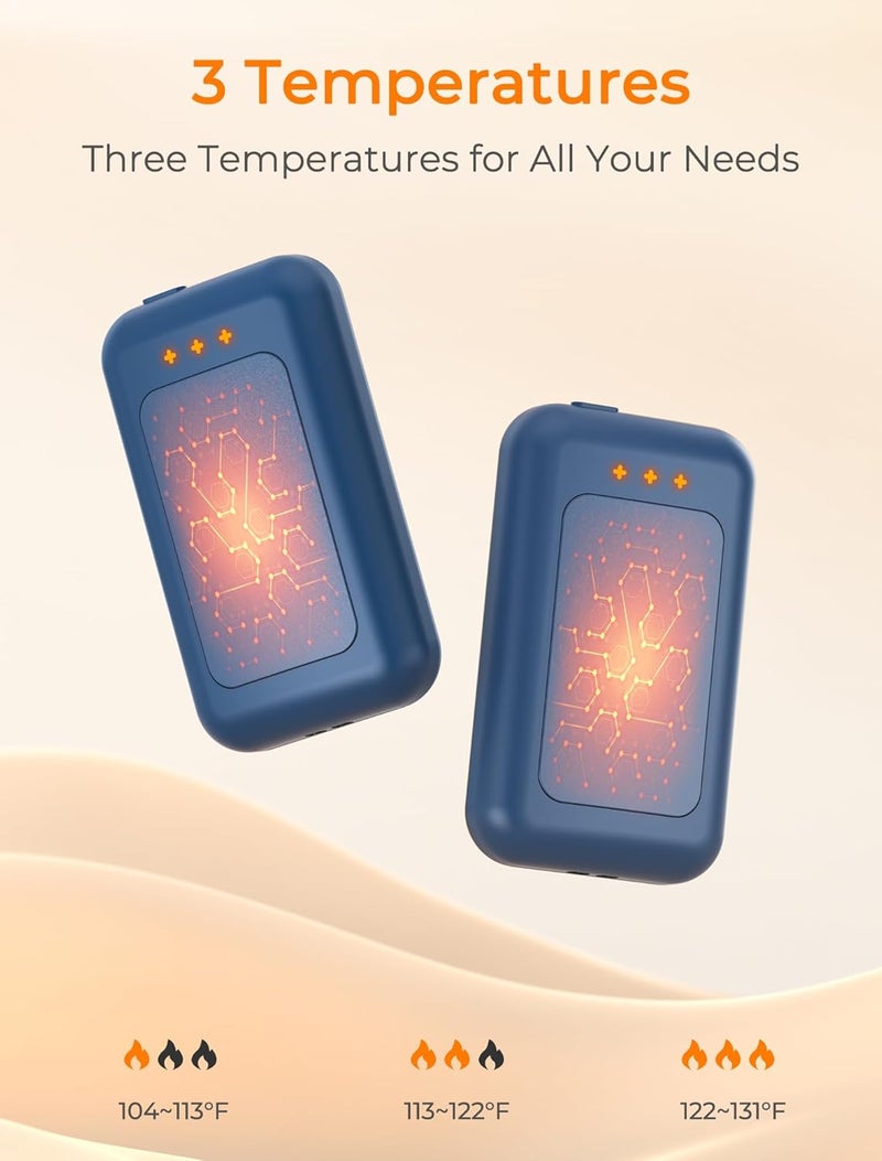 Jerritte Electric Hand Warmers Rechargeable, Rechargeable Hand Warmer, Portable Hand Warmer for Outdoor Camping Hunting Golf Accessories, Gifts for Women Men - Image 3